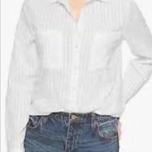 Gap pink/white boyfriend fit